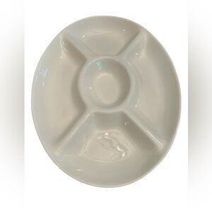 Potterybarn White Ceramic Divided Serveware Platter